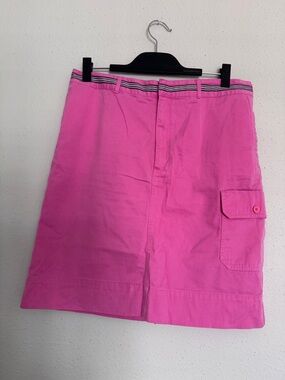 Kim Rogers Women’s Skirt with Pockets Zip Cotton Size 14 Pink